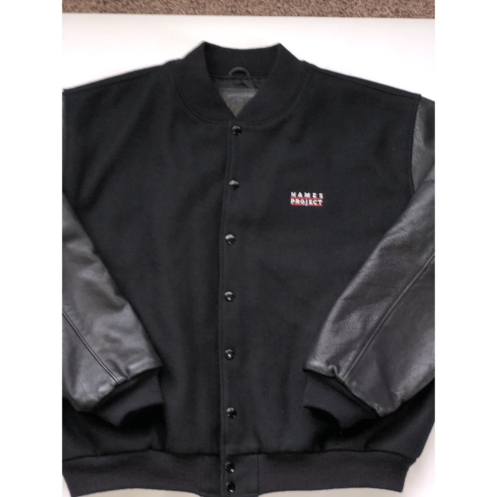 Golden Bear Jacket Men XXL‎ Letterman Names Project AIDS Memorial Quilt LGBTQ